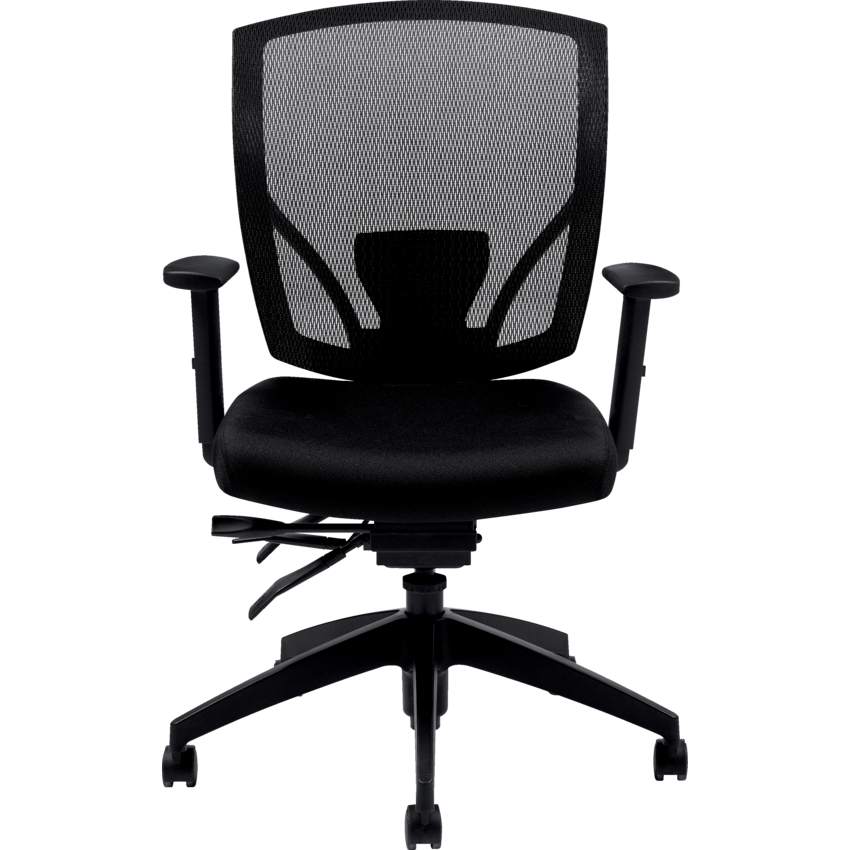 Offices to Go Ibex Mesh Medium Back Multi-Tilter Chair Jenny Ebony