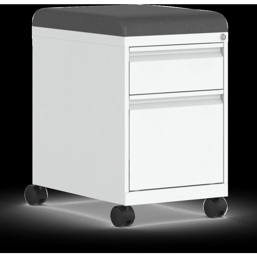 Offices to Go® Mobile File Pedestal Cushion 23" Urban Fabric Black Coal