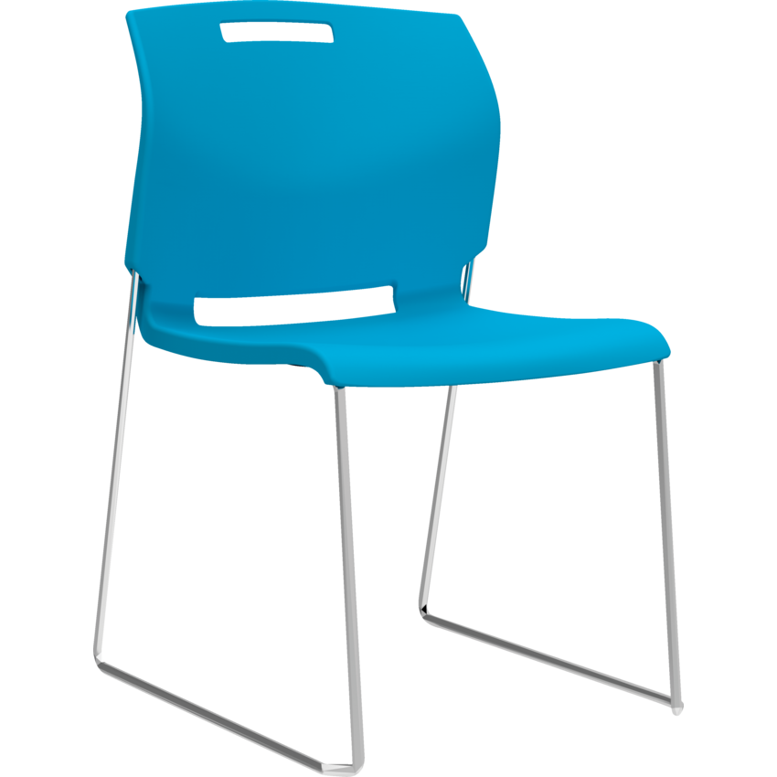 Global® Popcorn™ Stacking Chair Buzz Blue