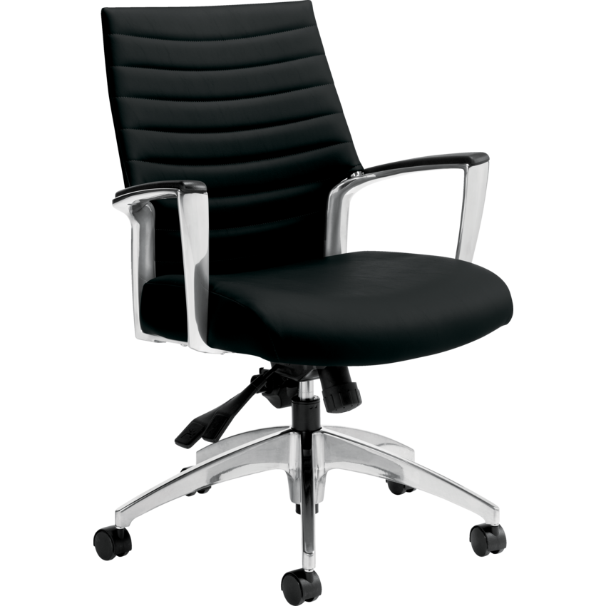 Global® Accord™ Medium Back Tilter Chair Allante Free Fabric Ink Black