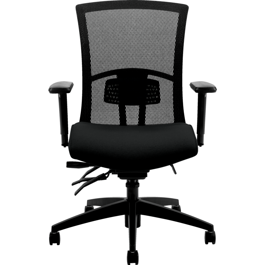 Global® Vion™ Multi-Tilter Chair Medium Back Fusion Fabric Carbon