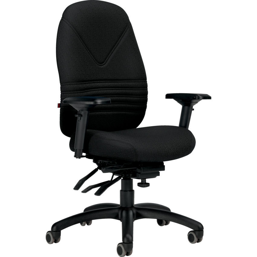 Basics® Chevron Ultra™ High Back Multi-Tilter Chair Fusion Fabric Carbon