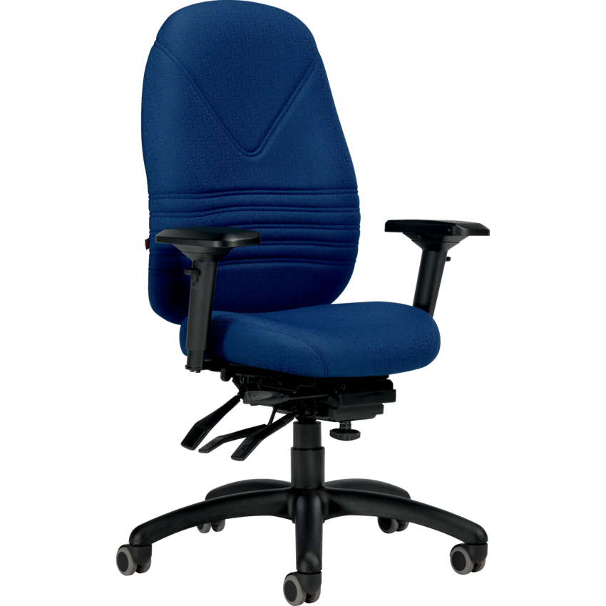 Basics® Chevron Ultra™ High Back Petite Seat Multi-Tilter Chair Fusion Fabric Cobalt