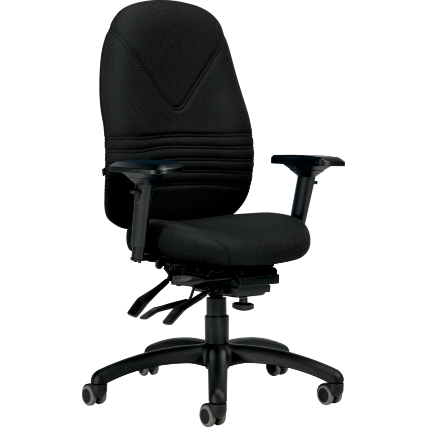 Basics® Chevron Ultra™ High Back Petite Seat Multi-Tilter Chair Fusion Fabric Carbon