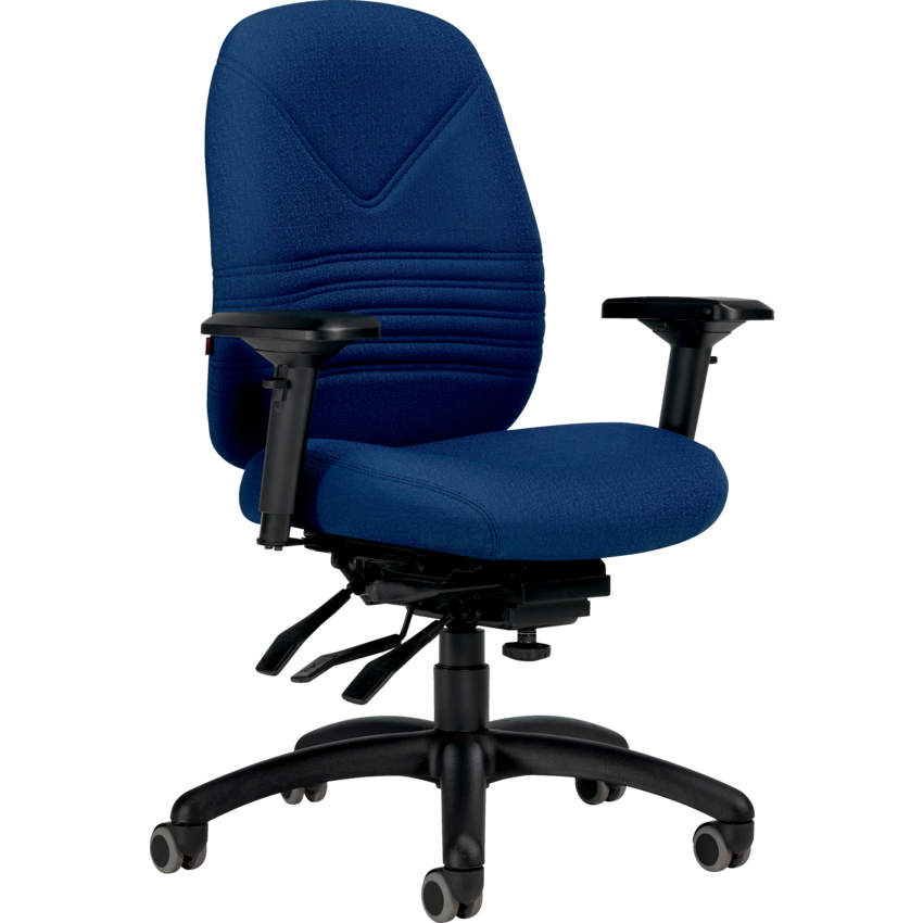 Basics® Chevron Ultra™ Medium Back Multi-Tilter Chair Fusion Fabric Cobalt