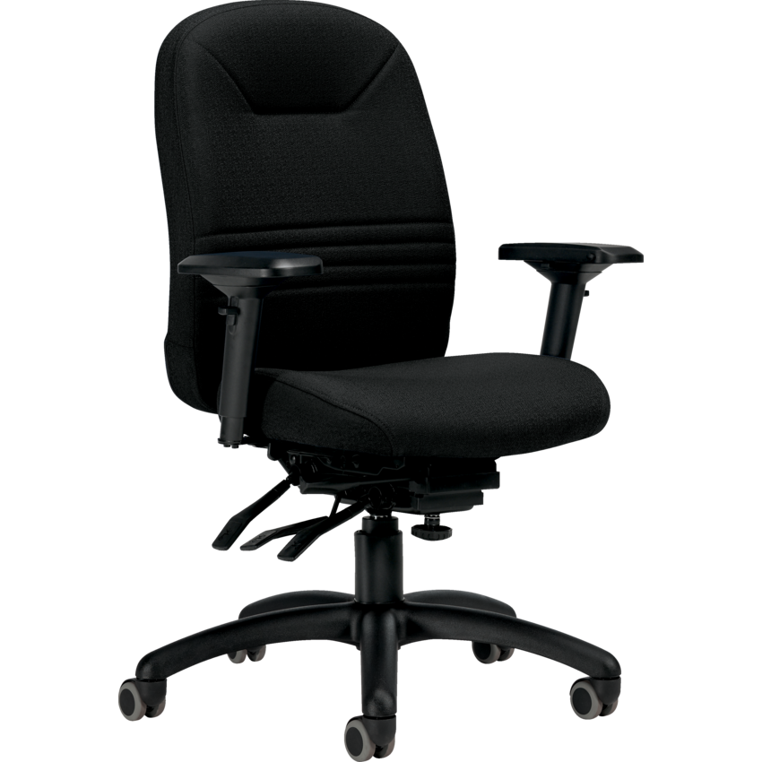 Basics® Comfort-Time™ Ultra Multi-Tilter Chair High Back Fusion Fabric Carbon