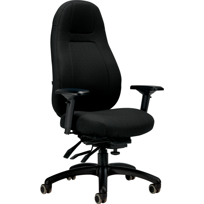 Basics® ObusForme® Elite Multi-Tilter Chair High Back Fusion Fabric Carbon