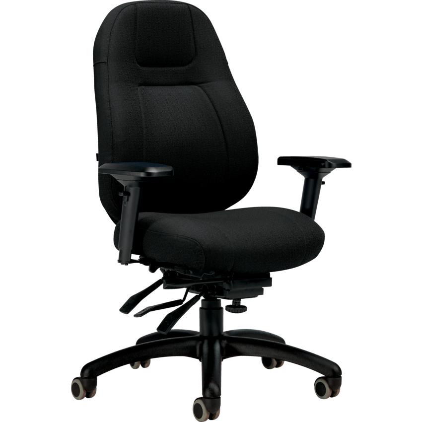 Basics® ObusForme® Elite Multi-Tilter Chair Medium Back Fusion Fabric Carbon