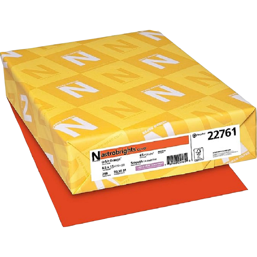 Neenah Astrobrights® Paper Cover Stock Letter Orbit Orange 250/pkg
