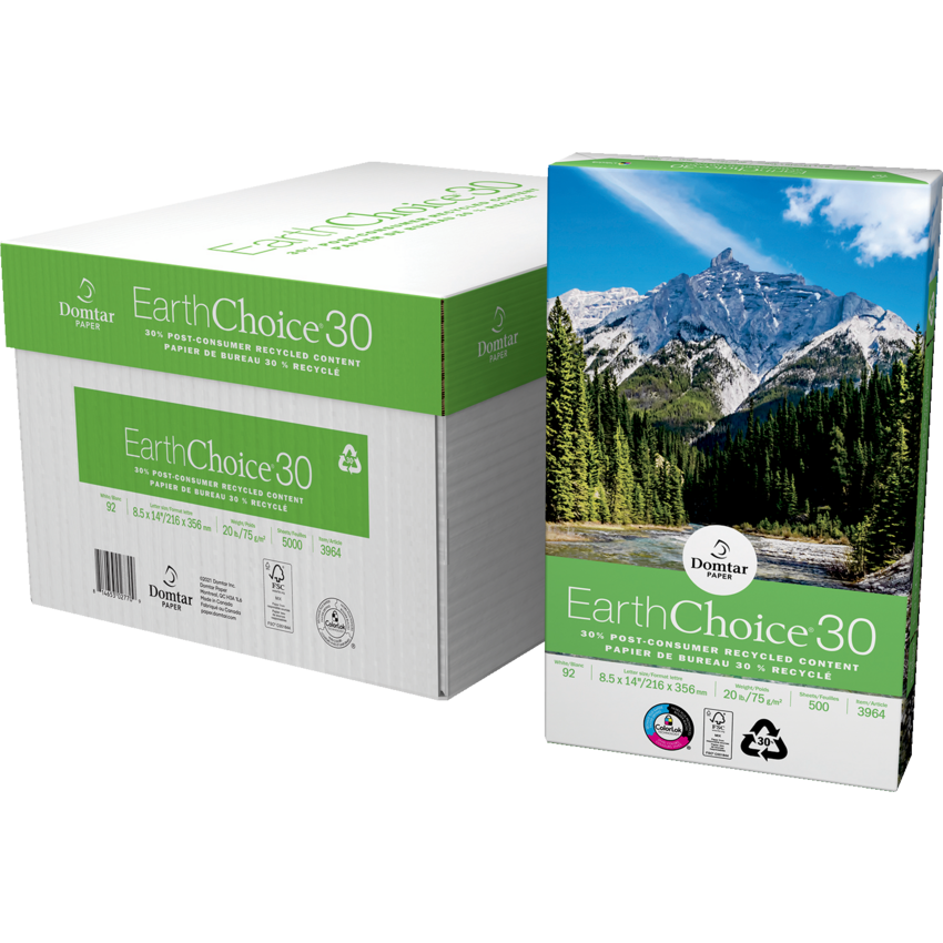 Domtar EarthChoice®30 Office Paper 8-1/2" x 14" 500 sheets/pkg