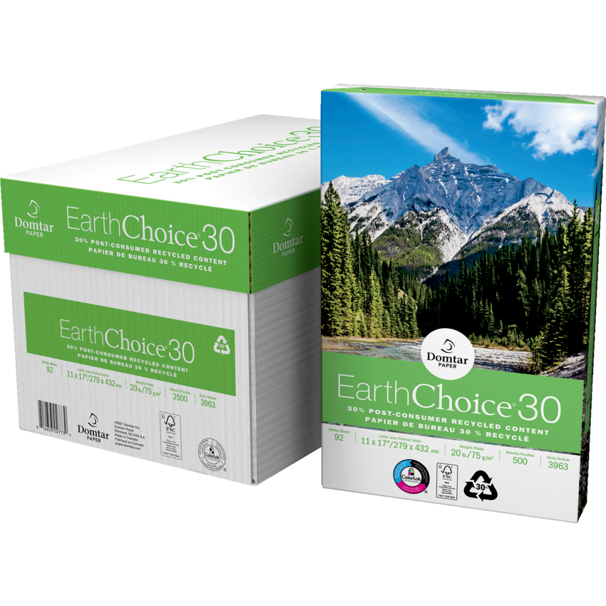 Domtar EarthChoice®30 Office Paper 11" x 17" 500 sheets/pkg