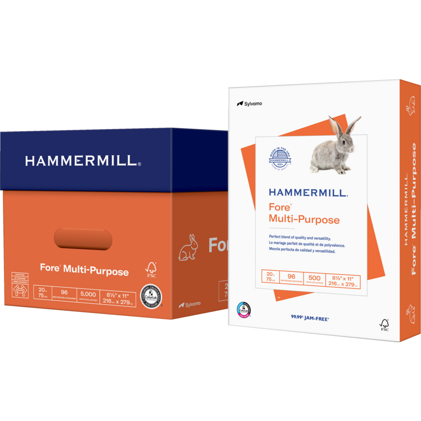 Hammermill® Fore® Multipurpose Paper 96B 20lb 4mil Letter 500/pkg