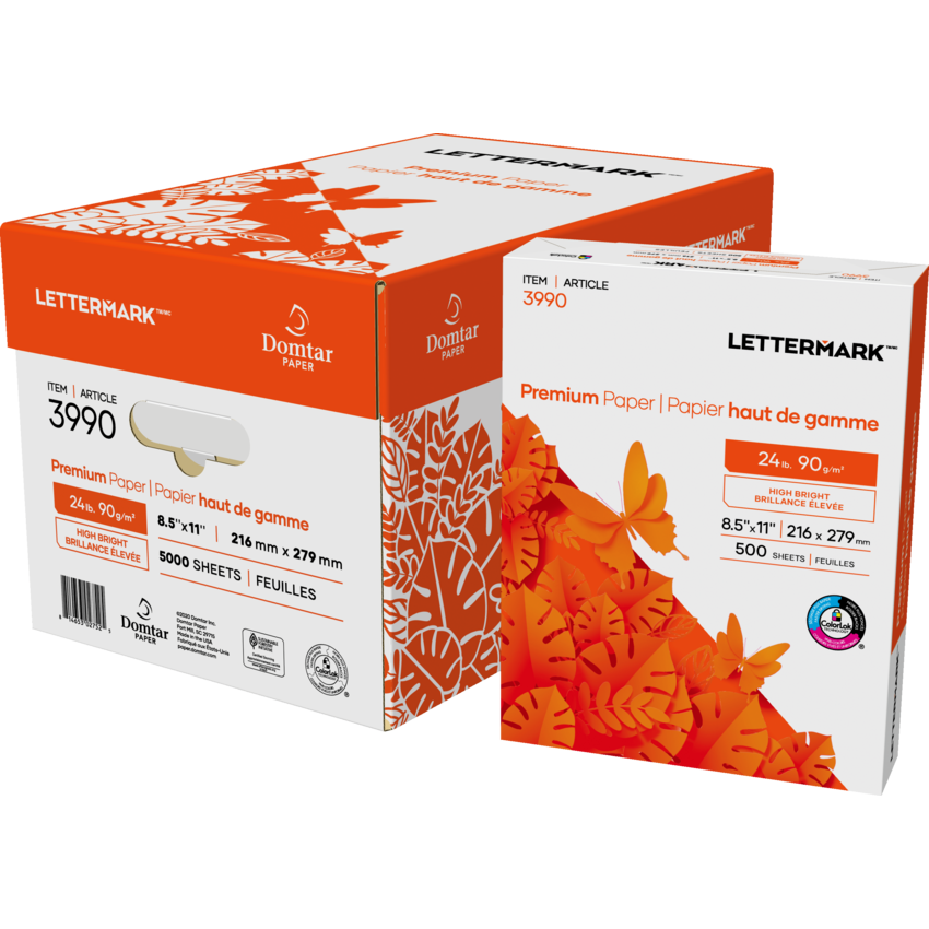 Domtar Lettermark™ Premium Paper 96B 24 lb 8-1/2" x 11 500/pkg