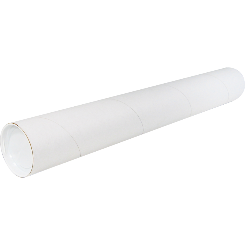 Mailing Tube with End Caps 36" x 3" White