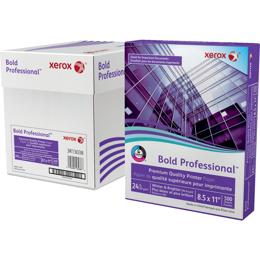 Xerox® Bold Professional® Premium Quality Paper 98B 24lb Letter 500/pkg