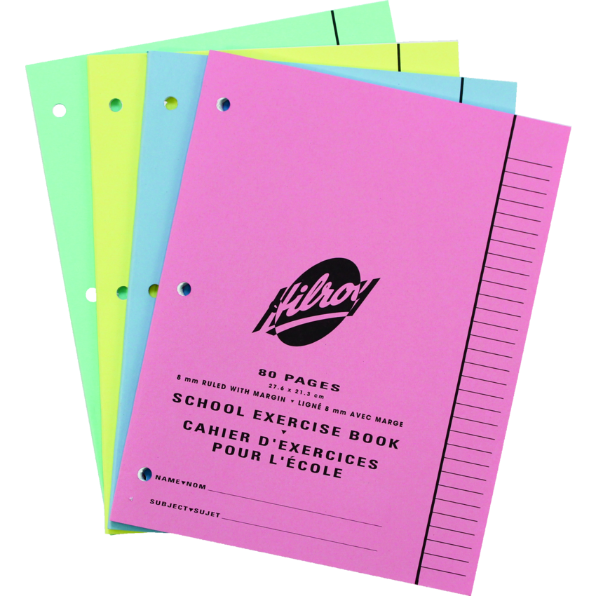 Hilroy Exercise Book Ruled w/Margin 10-7/8x8-3/8" 80 pages