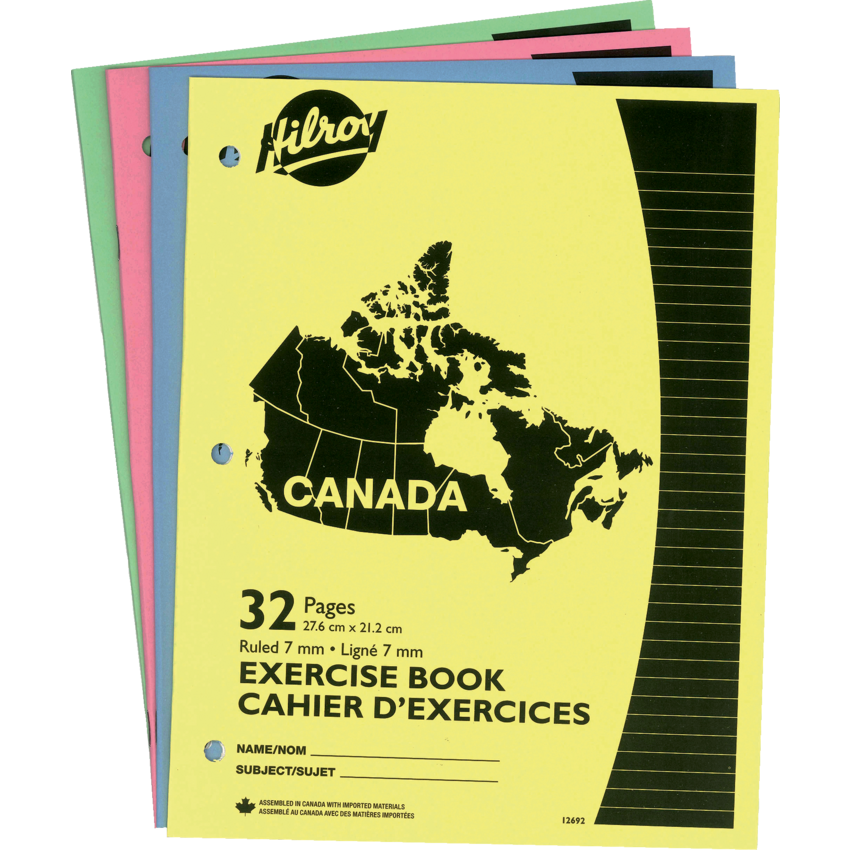 Hilroy Canada Exercise Books 32pgs 4/pkg