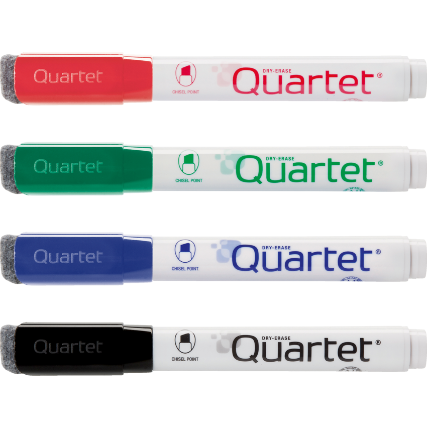 Quartet® Classic Dry-Erase Markers Assorted Colours 4/pkg