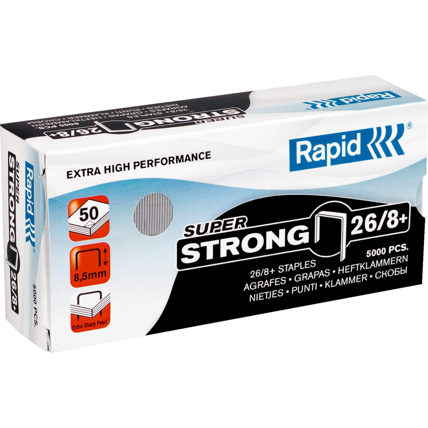 Rapid® High Capacity Staples 5/16" 50 sheets 210 staples per strip 5,000 staples/box