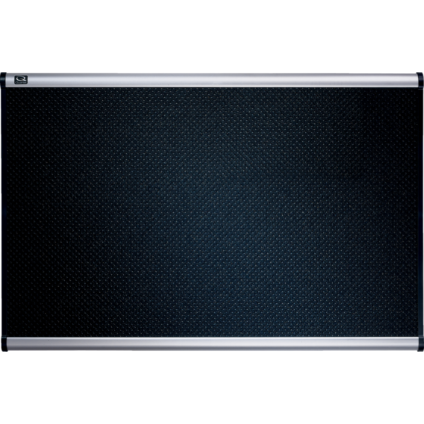 Quartet® Prestige® Black Embossed Foam Bulletin Board 36" x 24" Aluminum frame with silver finish