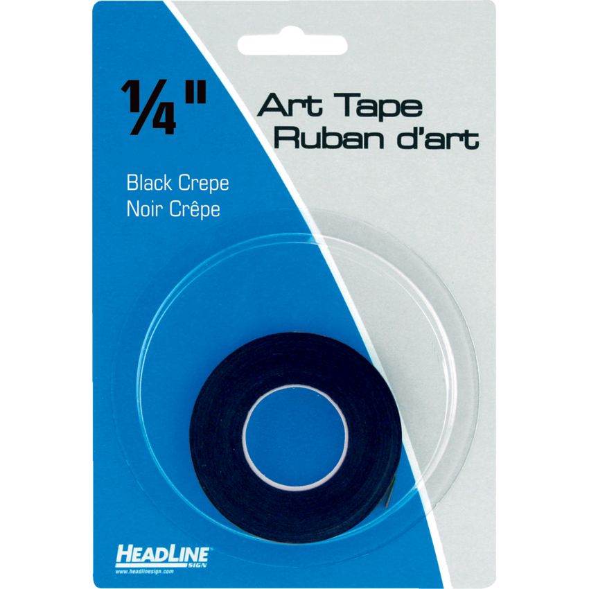 Headline® Graphic Art Tape 1/4" x 324" Black
