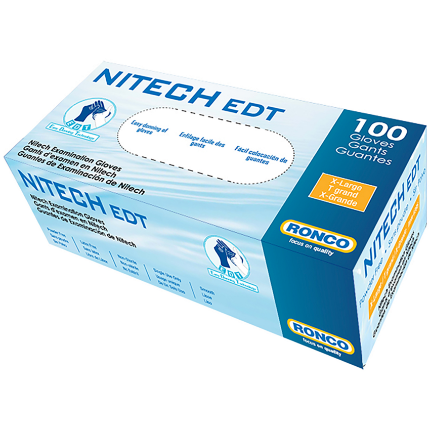 RONCO Nitech® Examination Gloves X-Large Blue 100/box