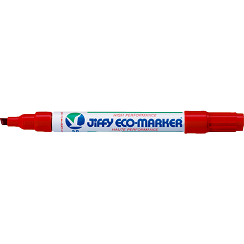 Jiffy Eco-Markers Chisel Tip Red