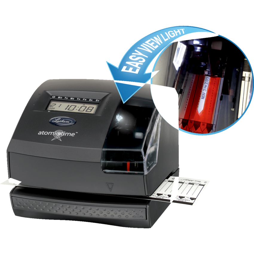 Lathem Time 1600E Atomic Time Clock and Document Stamp