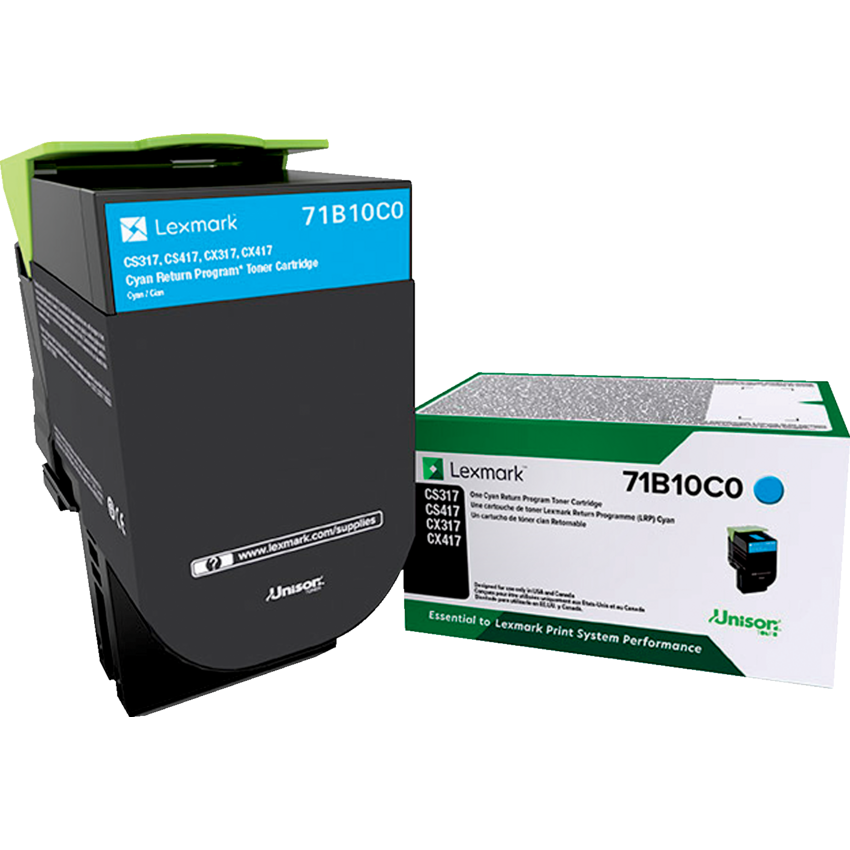 Lexmark® Laser Cartridges Return program 71B10C0 Cyan