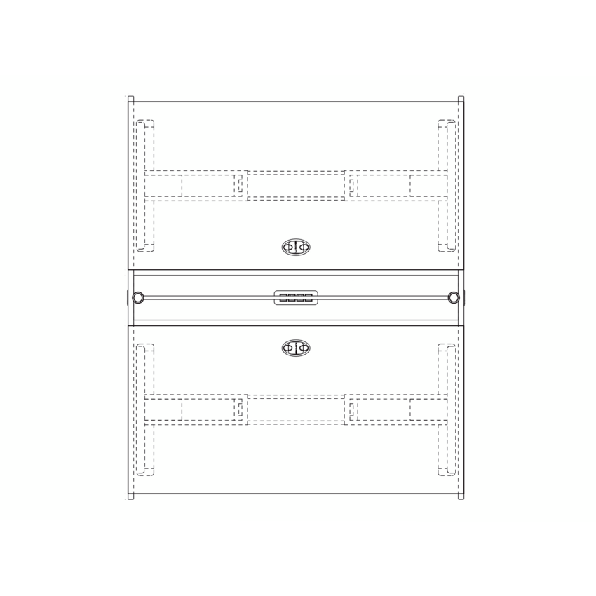 Links Powerwall Height Adjustable Workstation 2 Person 60"W x 72"D Sesame