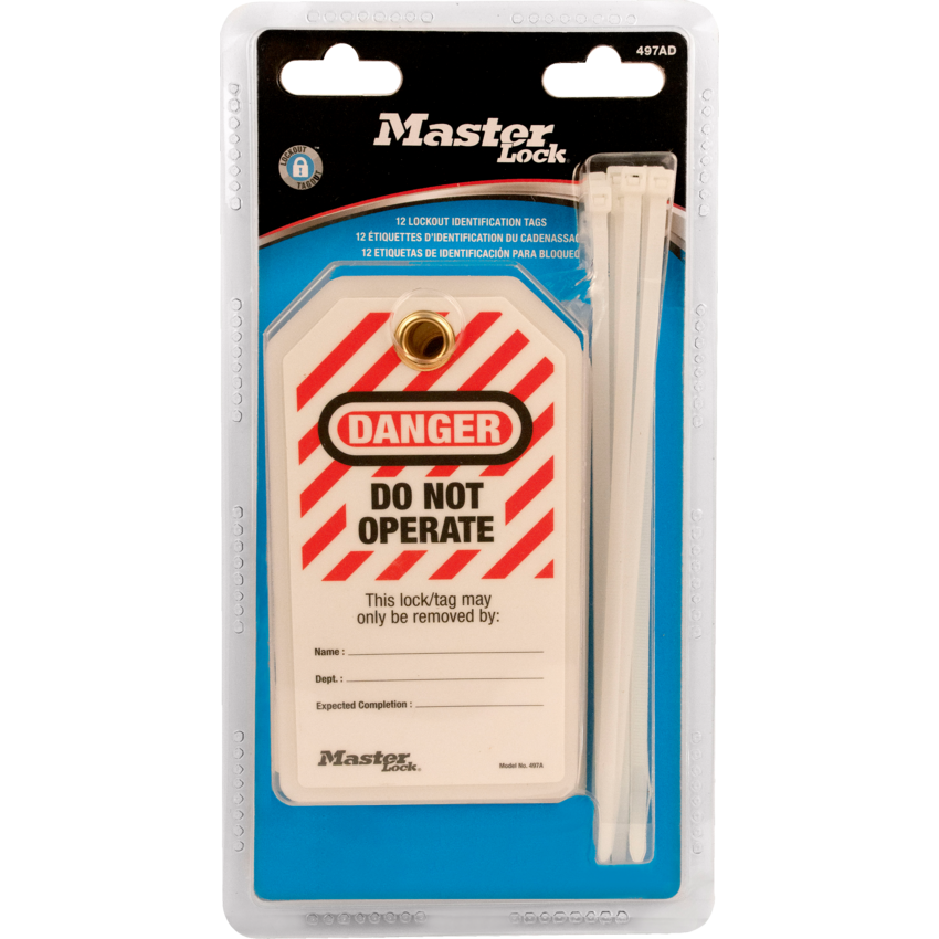 Master Lock® Lockout Identification Tags 12/pkg