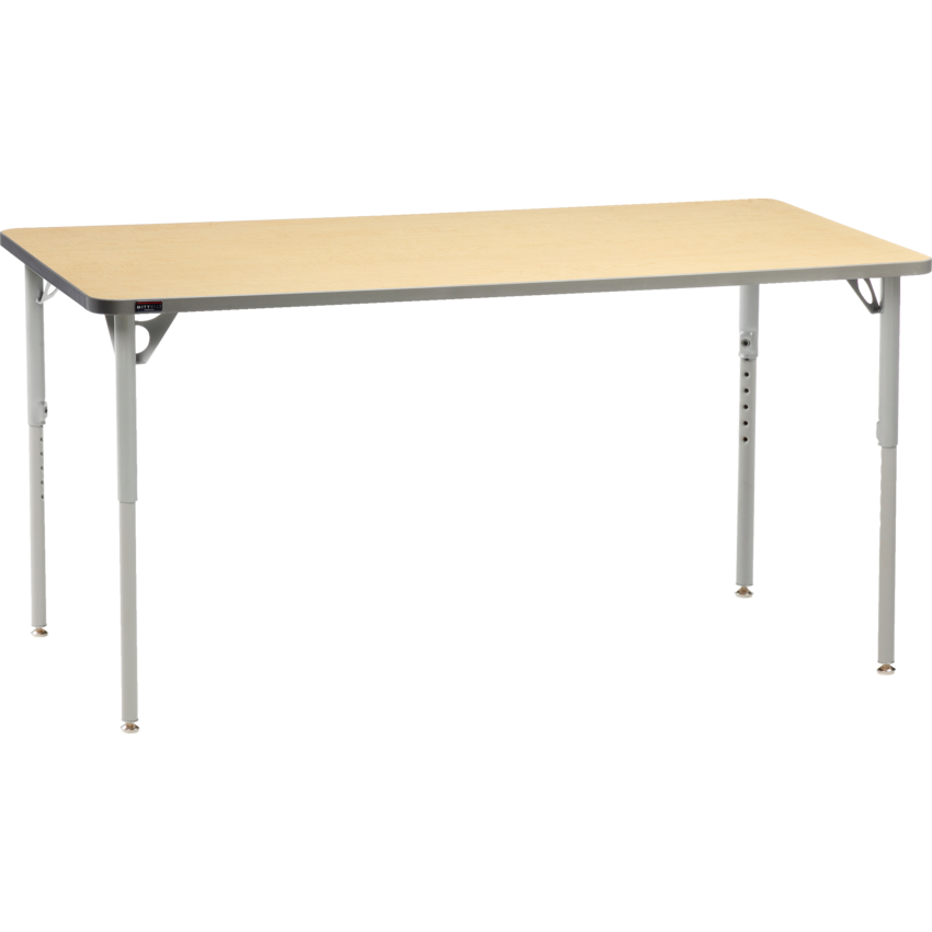 Mitybilt Aktivity Collaborative Learning Rectangle Table 24" x 48" Maple/Silver