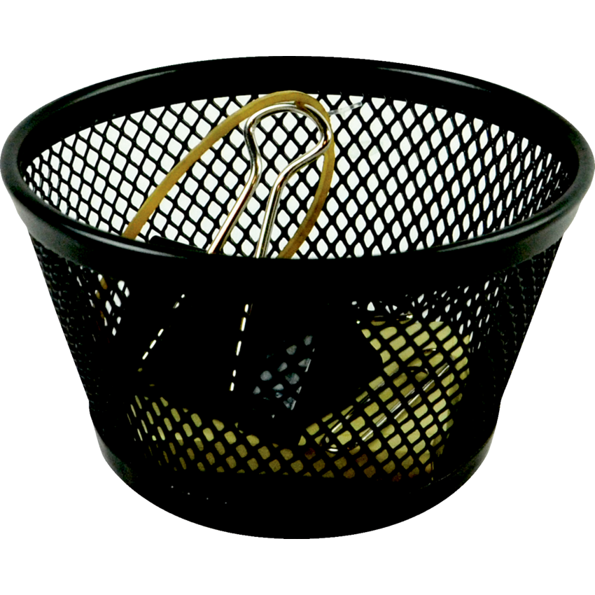 Winnable Mesh Paper Clip Holder Black