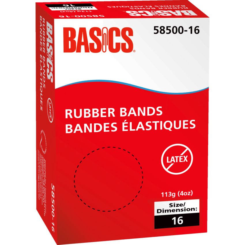 Basics® Latex-Free Rubber Bands #16 4 oz