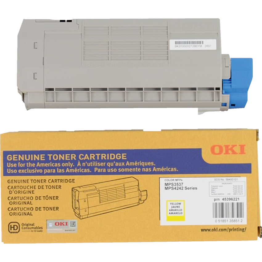 OKI Data® Laser Cartridge 45396221 Yellow