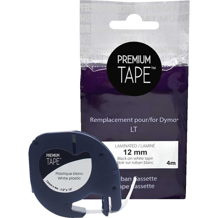 Premium Tape™ Compatible Replacement Tape Dymo 91331 1/2" x 13' Black on White