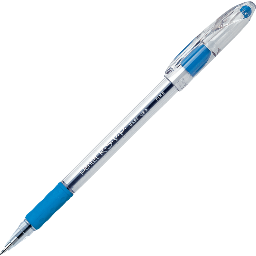 Pentel® R.S.V.P.® Ball Point Pen Fine Point Sky Blue 12/box