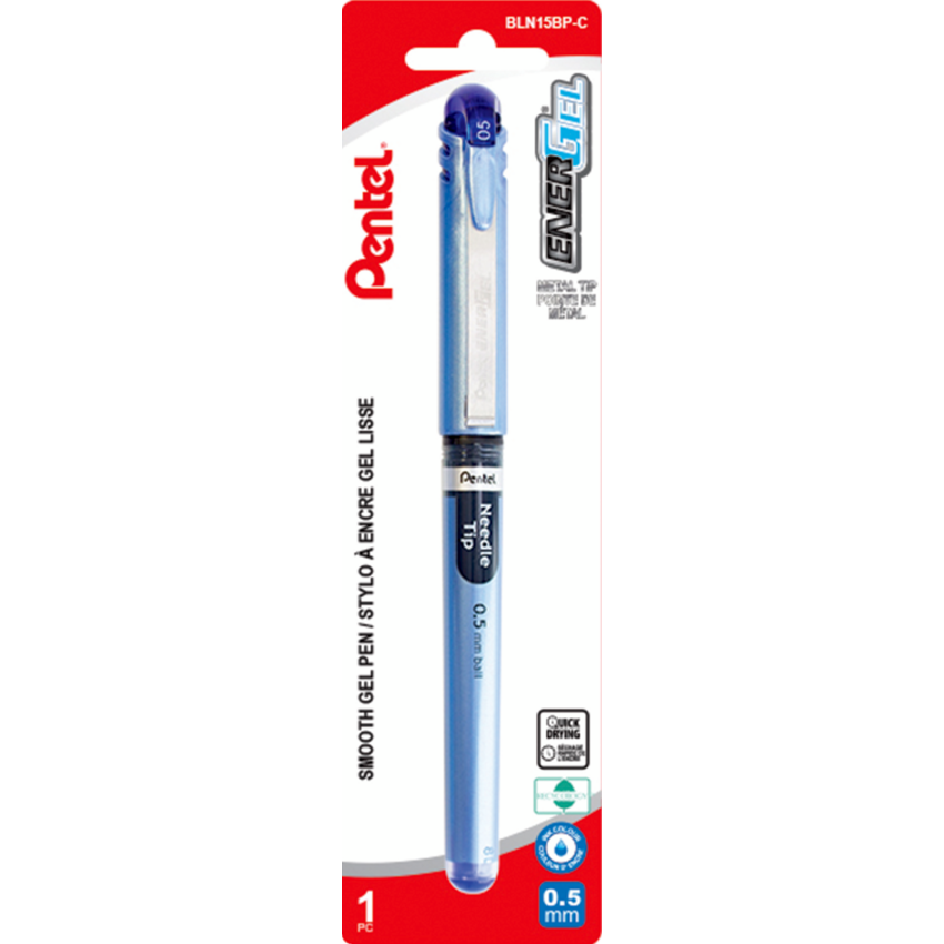 Pentel® EnerGel® Stick Gel Roller Pen 0.5 mm Blue