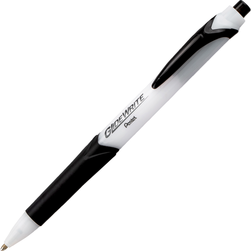 Pentel® GlideWrite™ Retractable Ball Point Pens Bold Point Black 12/box