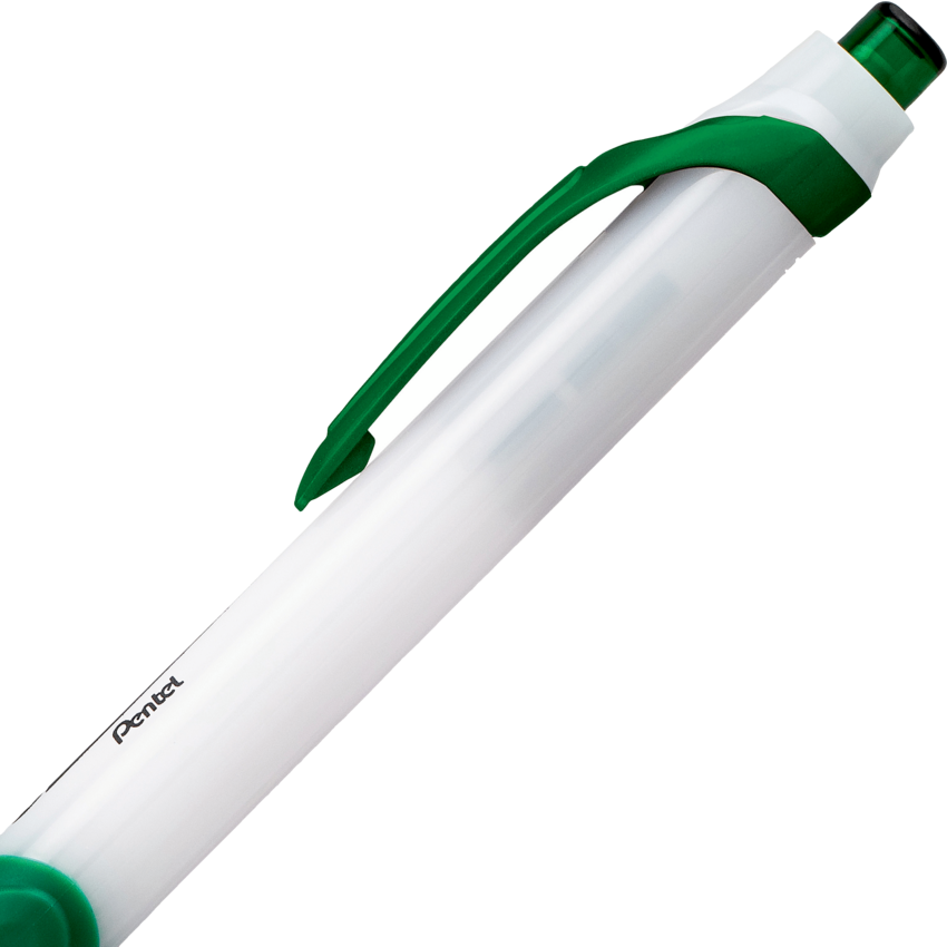 Pentel® GlideWrite Retractable Ball Point Pens Bold Point Green 12/box