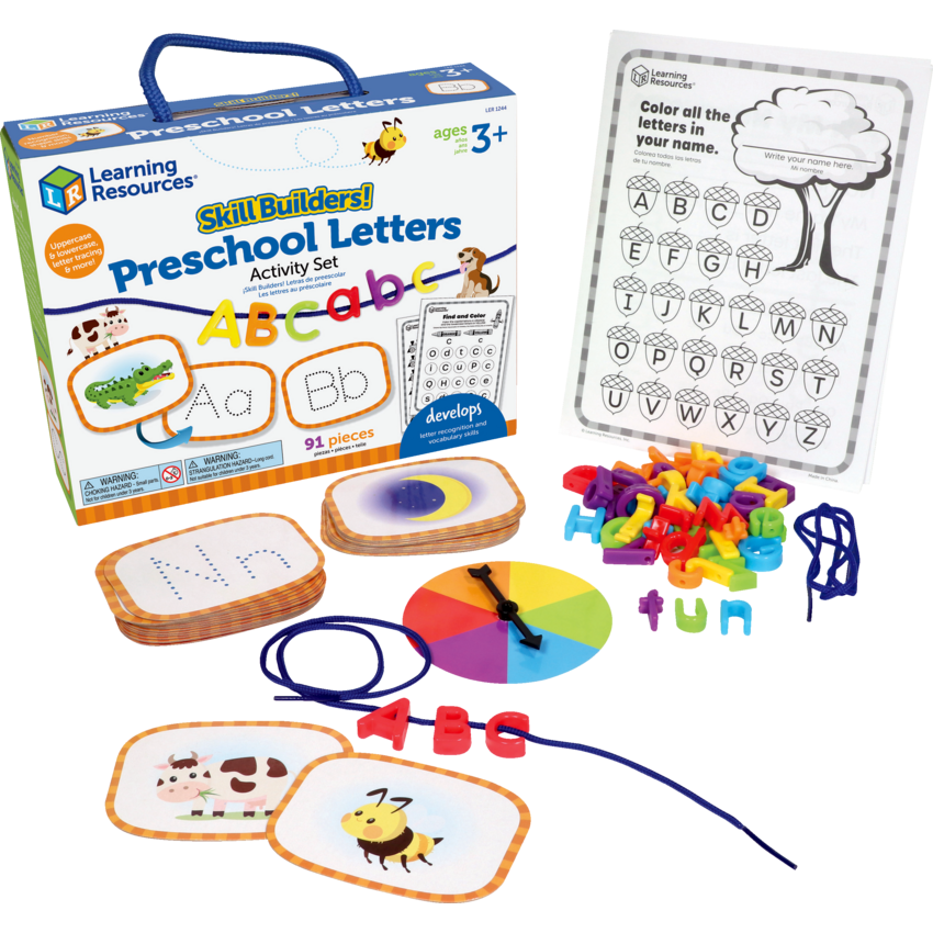 Learning Resources® Skill Builders! Preschool Letters Activity Set 91 pieces/set