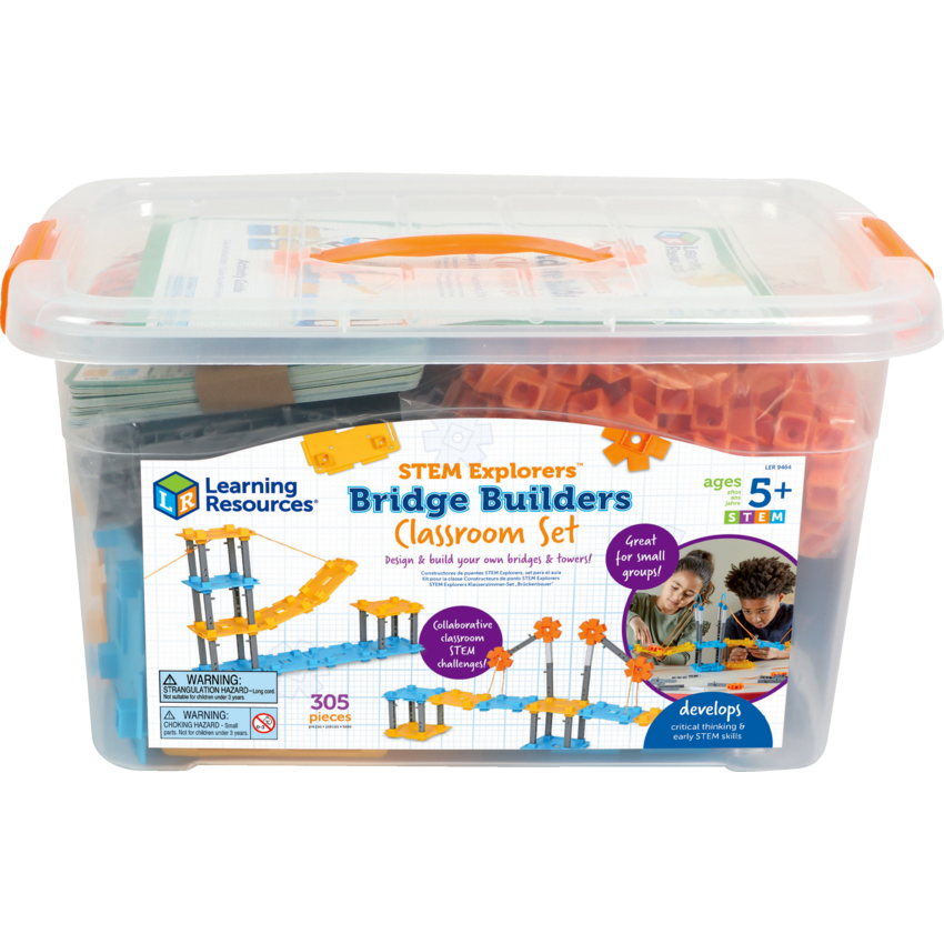 Learning Resources® STEM Explorers™ Bridge Builders Classroom Set 305 pieces/set