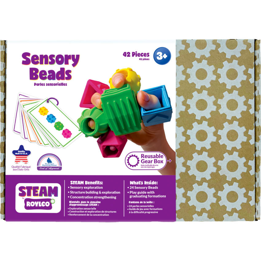 Roylco STEAM Sensory Beads Assorted Designs and Colours 24/pkg