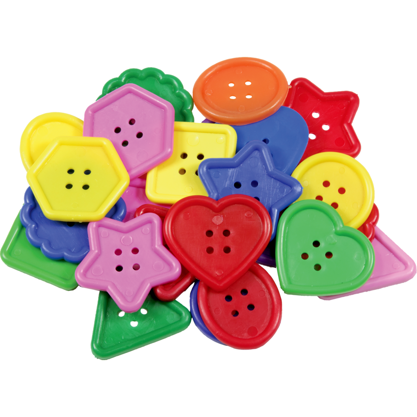 Roylco Really Big Buttons™ 2" x 2" Assorted Colours 30/pkg