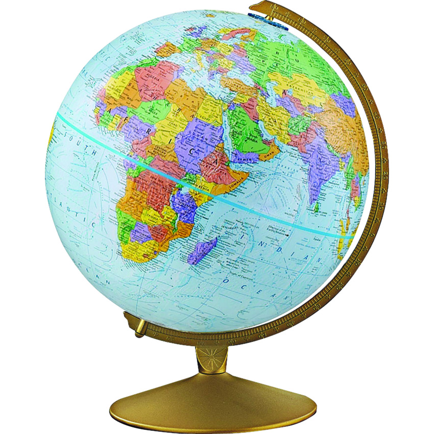 Replogle® Explorer 12" Blue-Ocean Globe w/Gold Coloured base