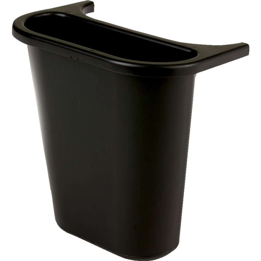 Rubbermaid® Side Bin Wastebasket 10-1/2"W x 7-1/4" D x 11-1/2"H Black