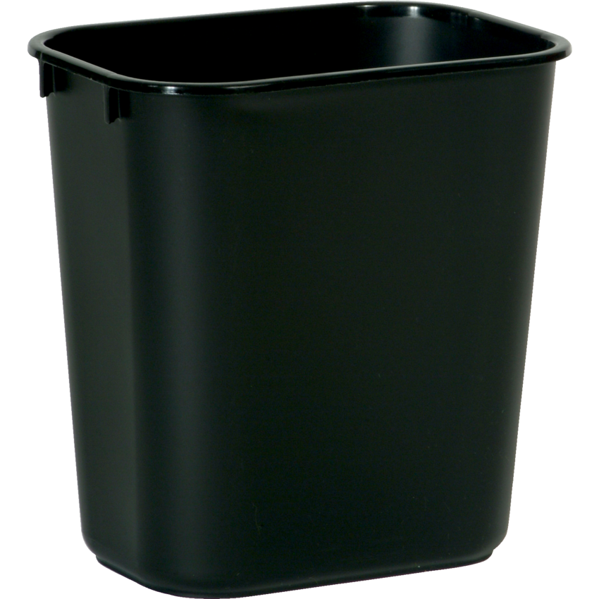 Rubbermaid® Wastebasket 12.9 L 11-3/8”W x 8-1/4”D x 12-1/8”H Black