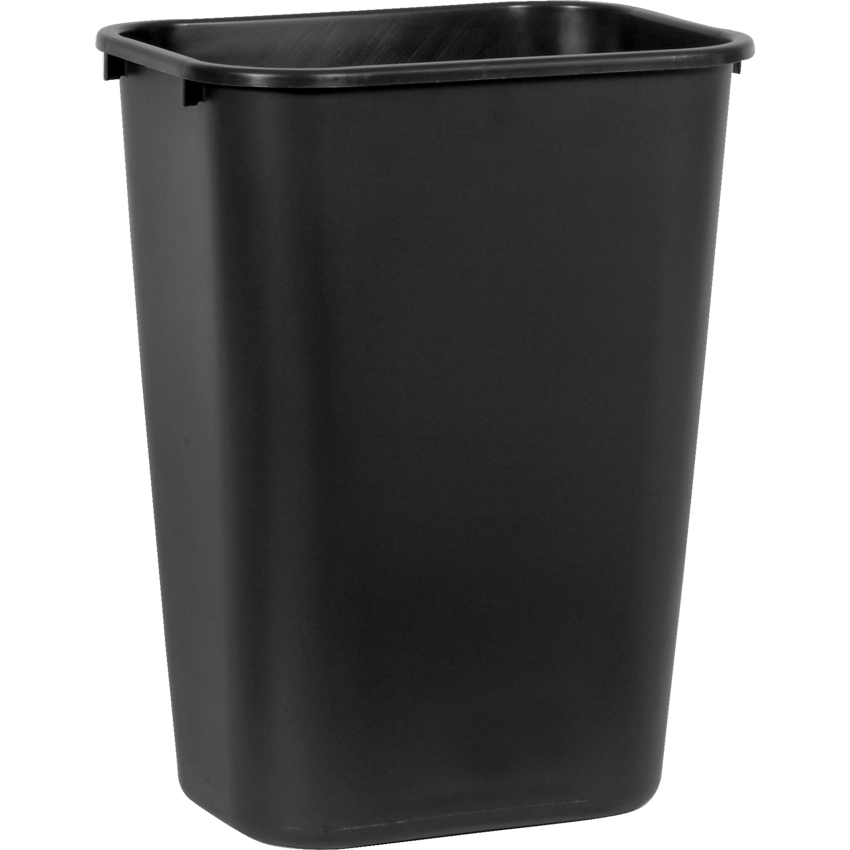 Rubbermaid® Wastebasket 39 L 15-1/4"W x 11"D x 20"H Black