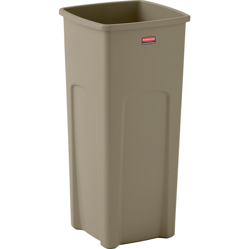 Rubbermaid® Untouchable® Containers Square 16-1/2"W x 15-1/2"D x 32"H Beige