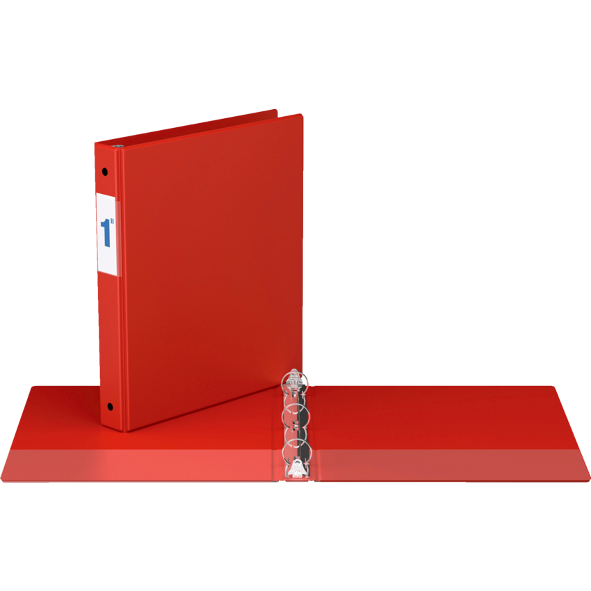 Davis Group® Essential Premium Economy Round Ring Binder 1" Red